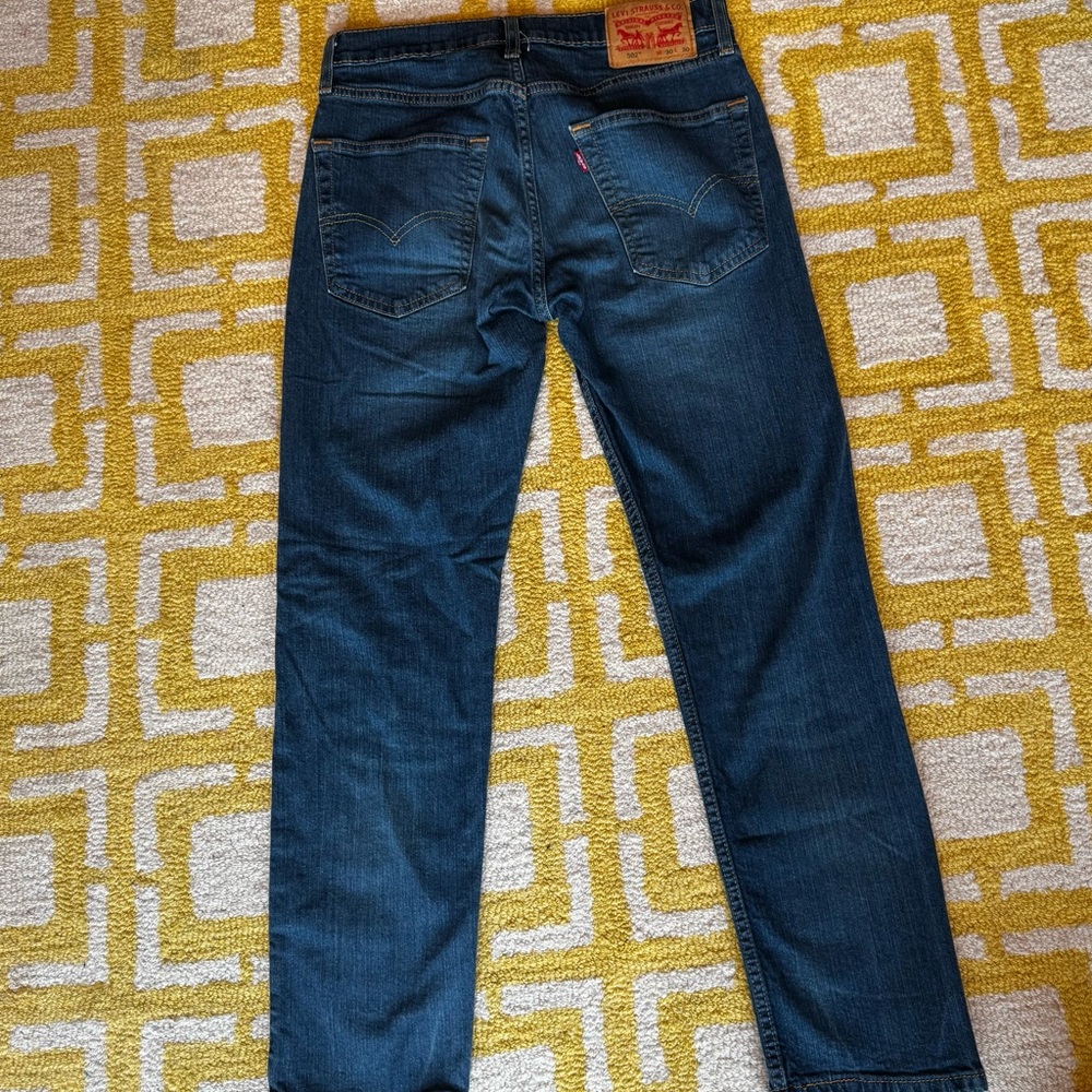 Levi’s 502 Men’s Taper Jeans W30 L30, Style 06690-110, Medium Blue Stretch Denim - Picture 2 of 11